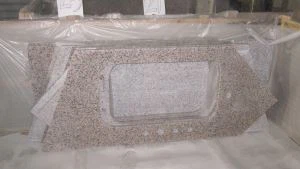 Kinesisk granit, kinesiska Rosso Porrino bänkskiva, rosa granit kök topp