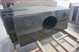 G654 Kina Mörkgrå Granit Badrum Vanity Toppar & Köksräknare