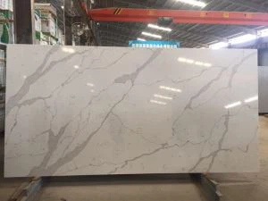 Artificiell Calacatta White Quartz Stone, Engineered Stone, Best Quartz Plattor