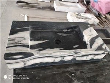 Panda Vit Marmor Sänkor Badrum