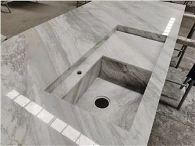 Volakas vit marmor köksbänkskiva