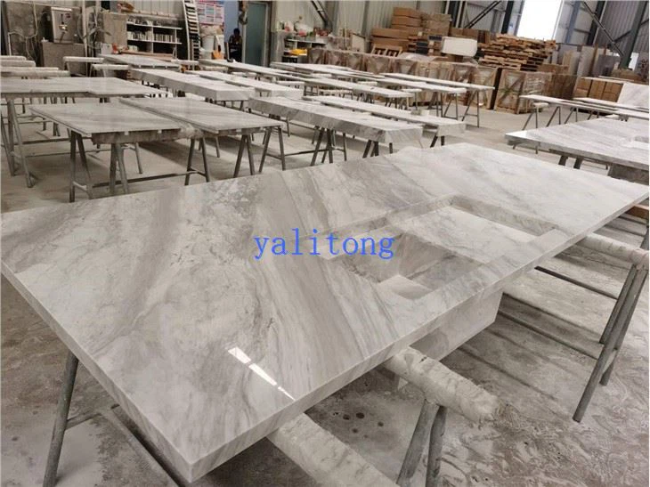 Volakas White Marble Kitchen Countertop