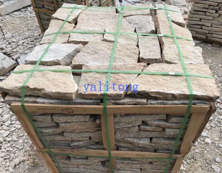 Gul granit oregelbunden formbeläggning